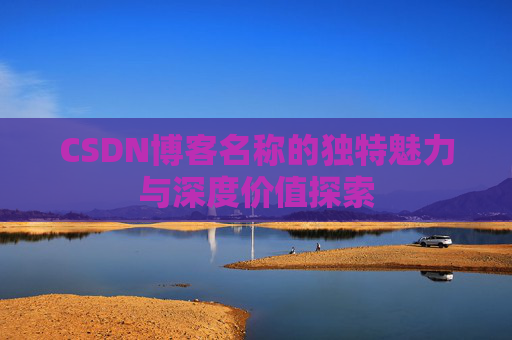 CSDN博客名称的独特魅力与深度价值探索
